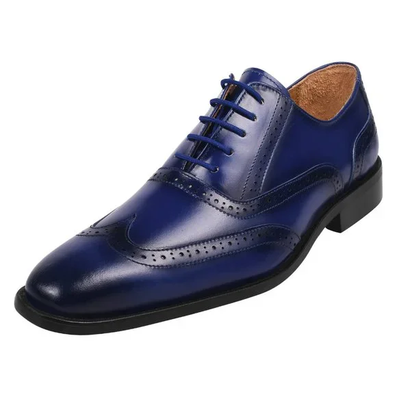 LIBERTYZENO Mens Wingtip Toe Genuine Leather Oxford Dress S… s-l1200.jpg main image 3